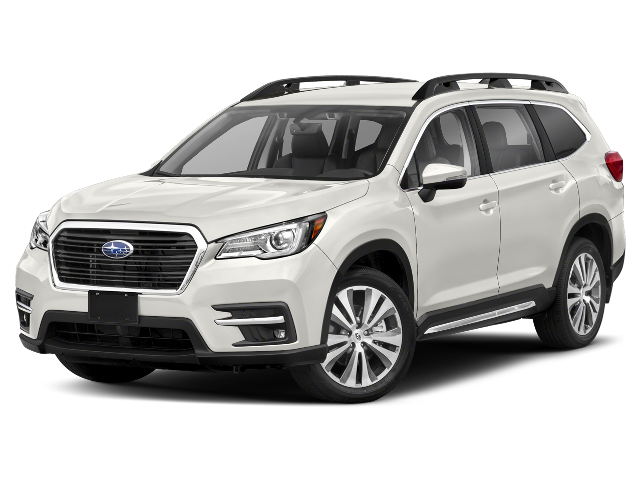 2020 Subaru Ascent Limited in Crystal White Pearl — front three-quarter view