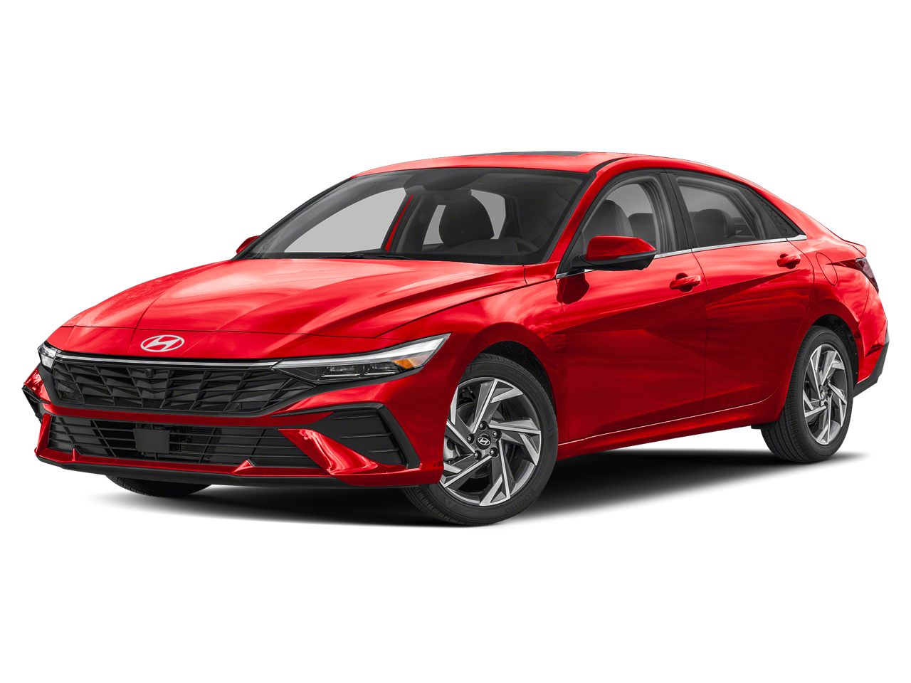2026 Hyundai ELANTRA Limited in Ultimate Red — front three-quarter view
