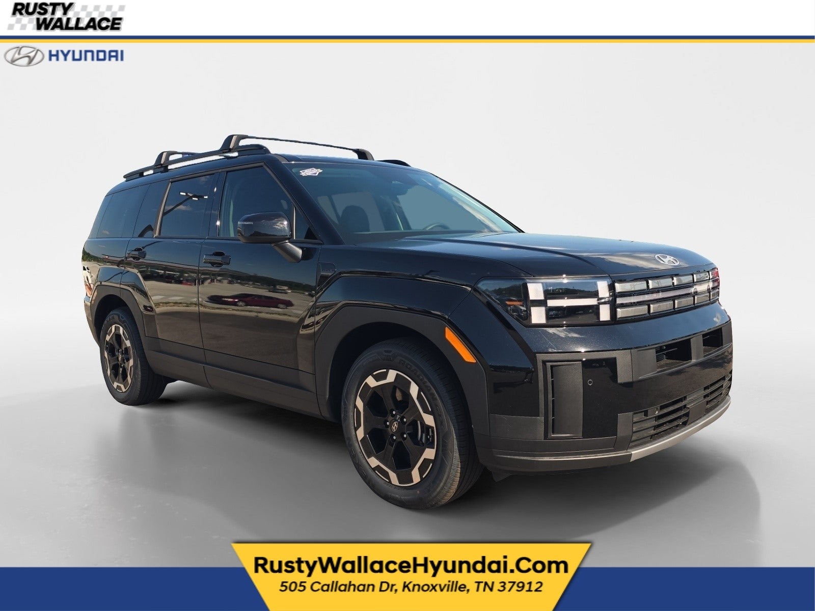 2026 Hyundai SANTA FE SEL in Phantom Black — front three-quarter view