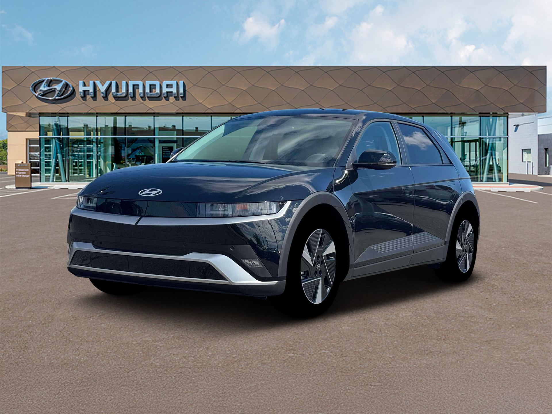2026 Hyundai IONIQ 5 SEL in Abyss Black — front three-quarter view