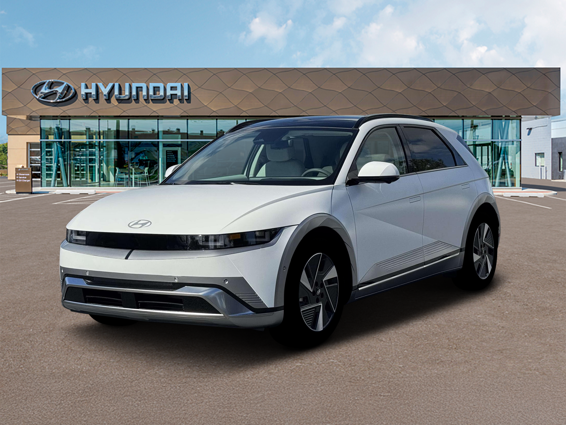 2026 Hyundai IONIQ 5 Limited in Atlas White Matte — front three-quarter view