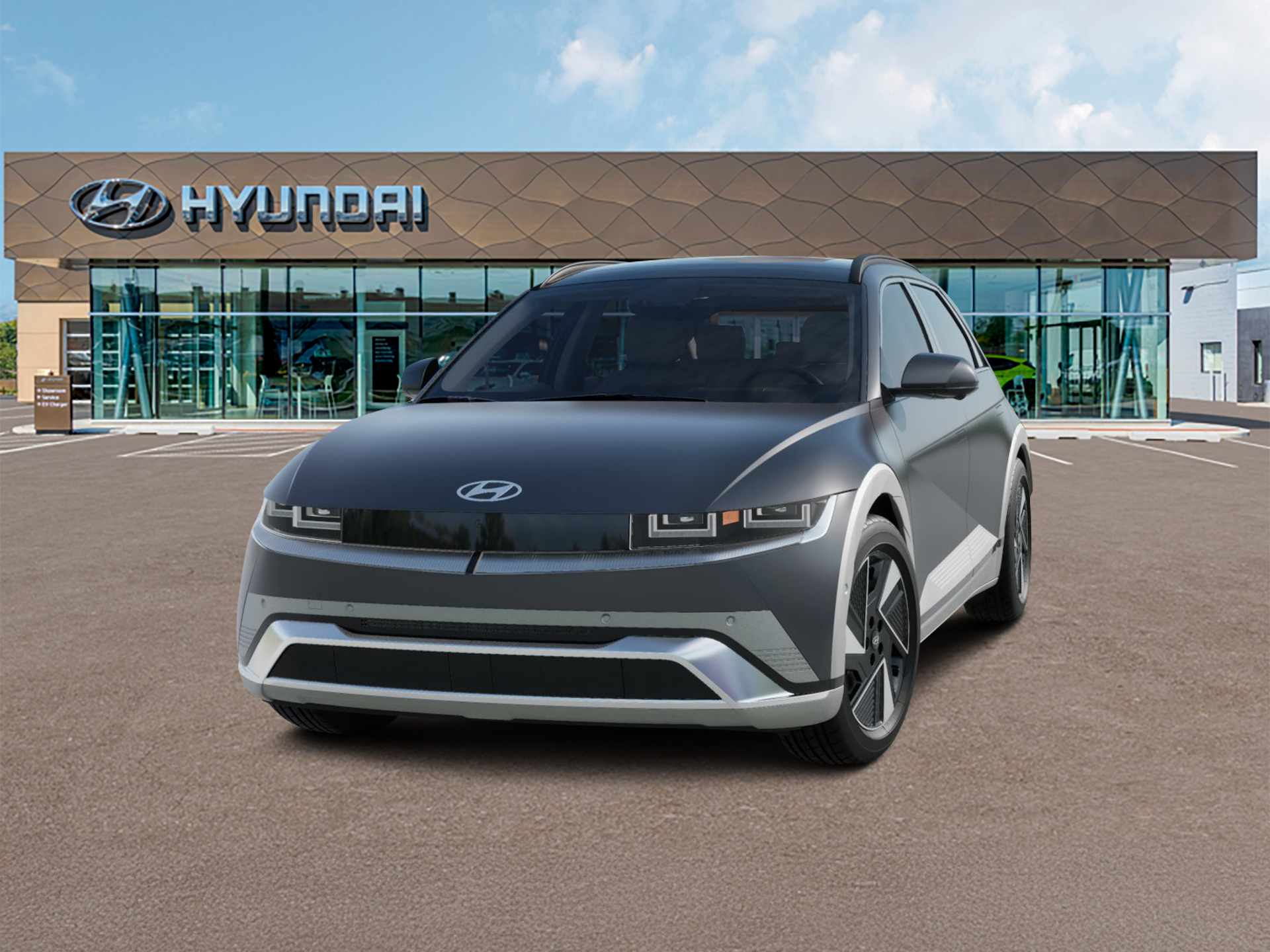 2026 Hyundai IONIQ 5 Limited in Ecotronic Gray Matte — front three-quarter view