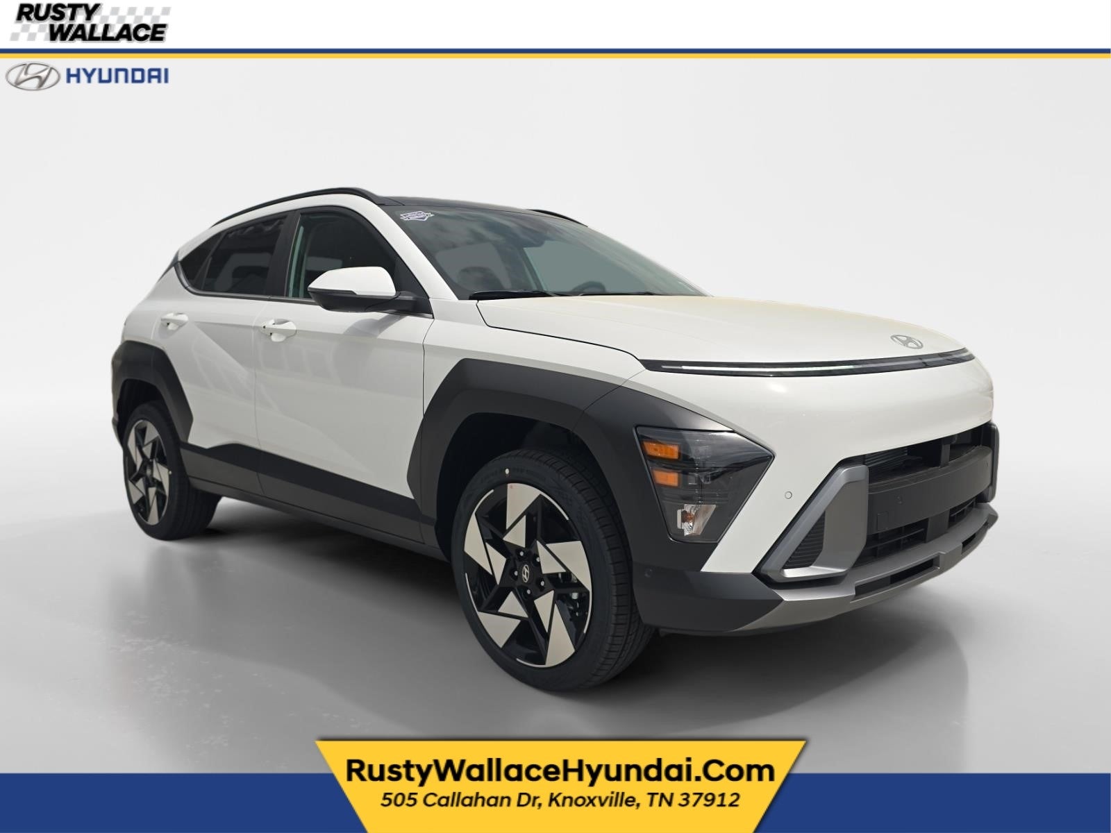 2026 Hyundai KONA Limited in Atlas White — front three-quarter view