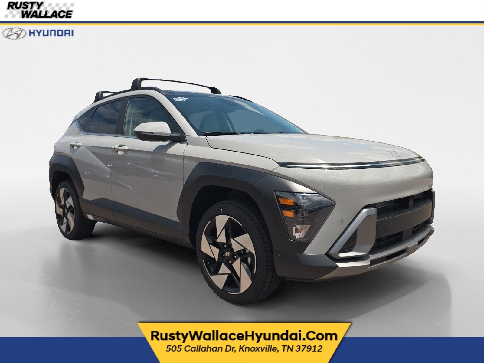 2026 Hyundai KONA Limited in Cyber Gray Metallic — front three-quarter view