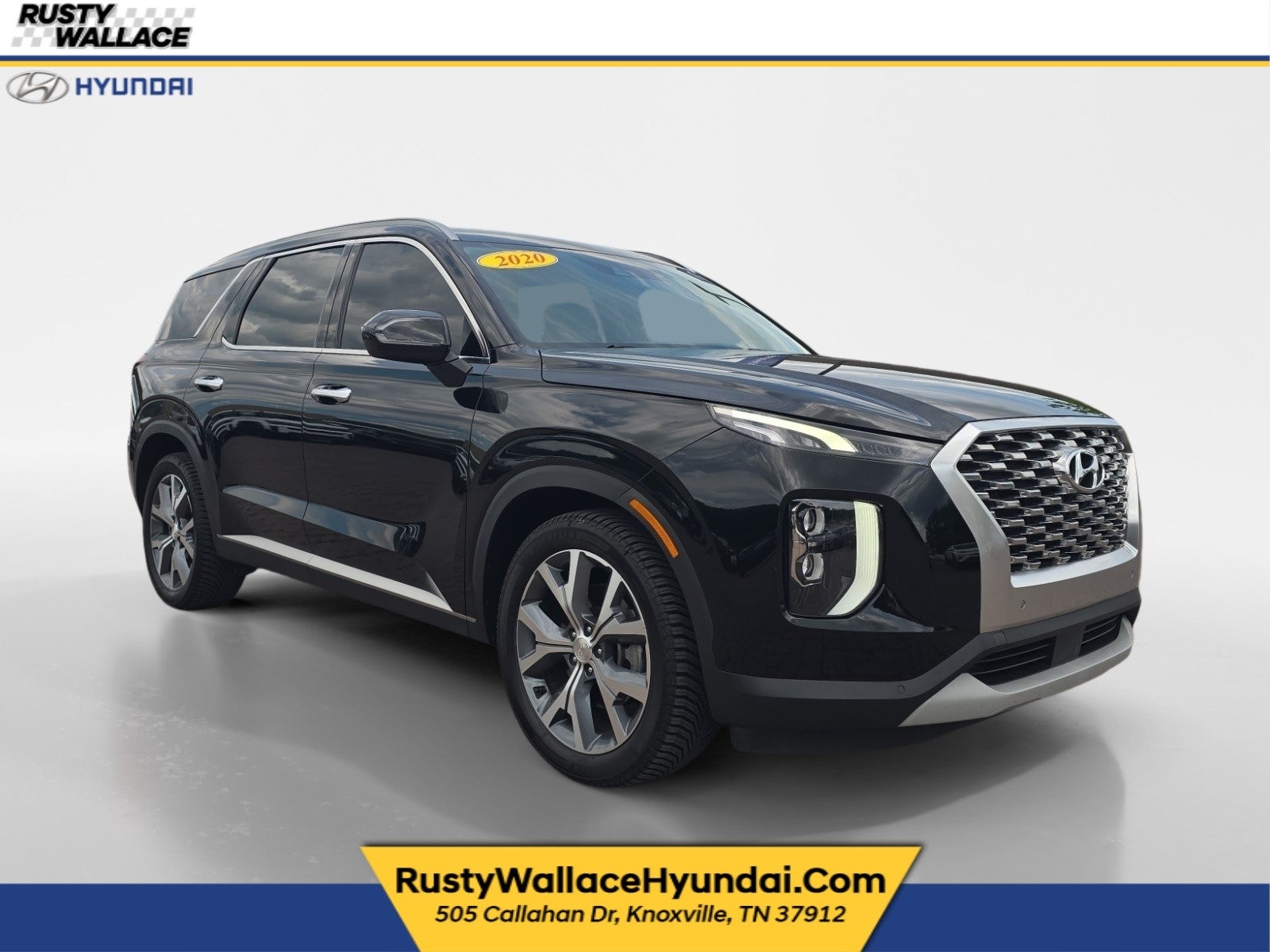 2020 Hyundai PALISADE SEL in Becketts Black — front three-quarter view
