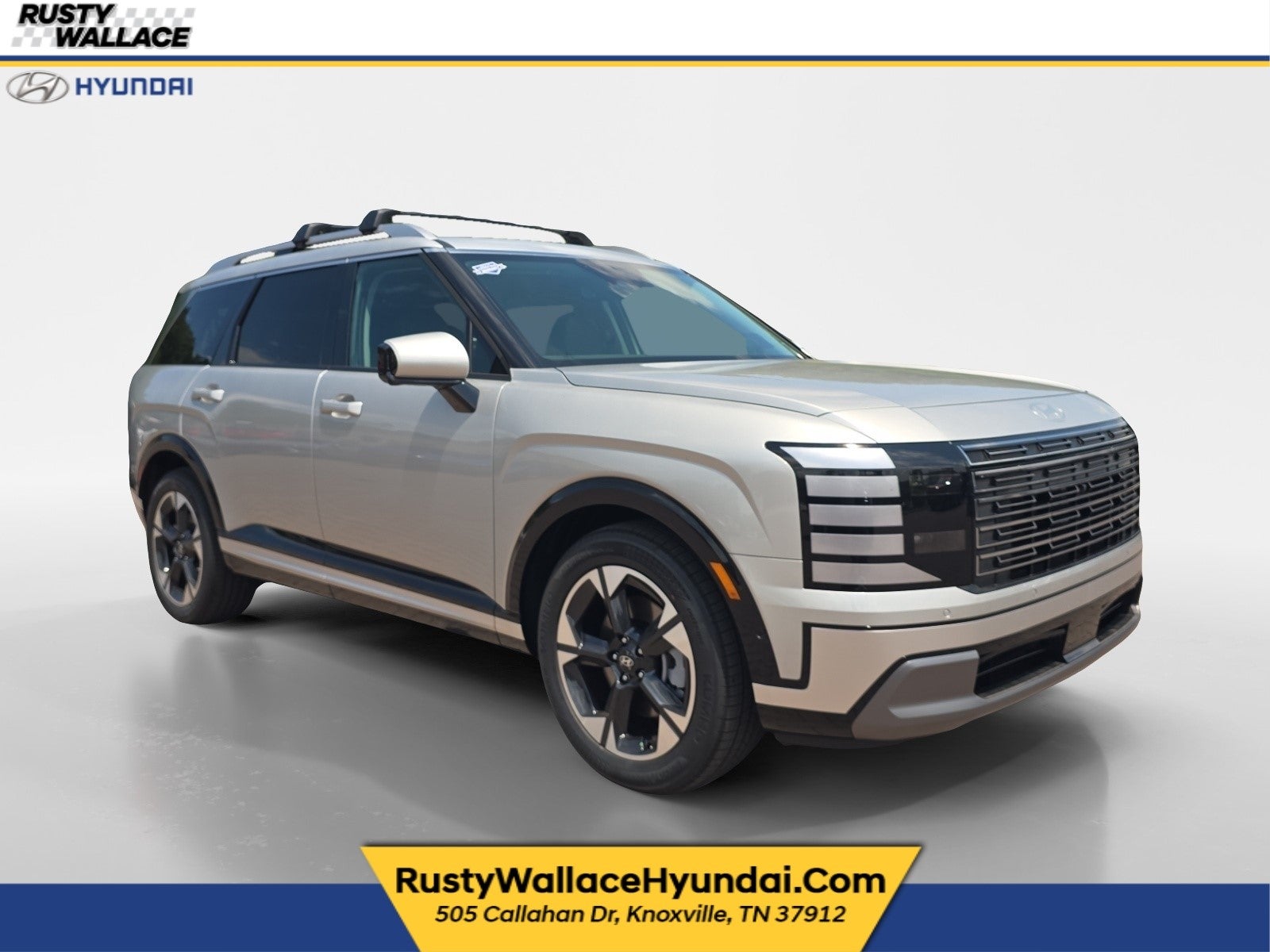 2026 Hyundai PALISADE Limited in Typhoon Silver Metallic — front three-quarter view