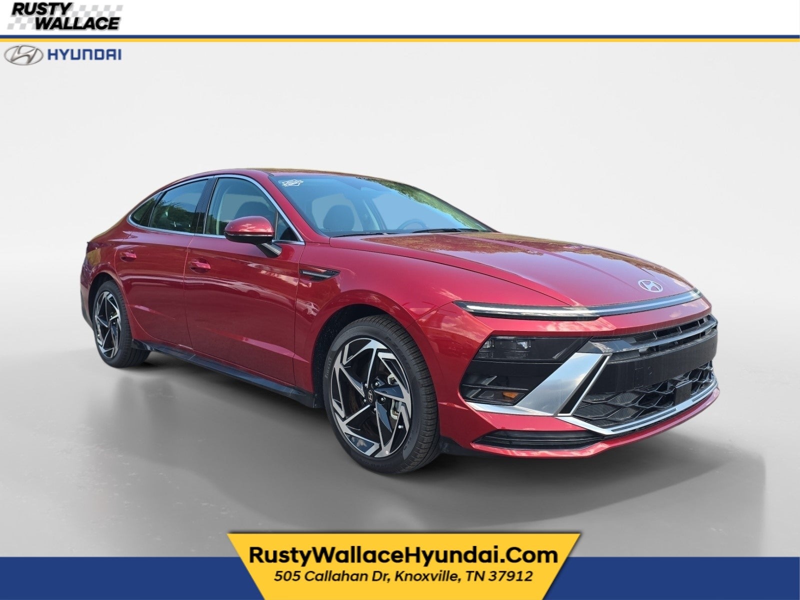 2026 Hyundai SONATA SEL Sport in Ultimate Red — front three-quarter view