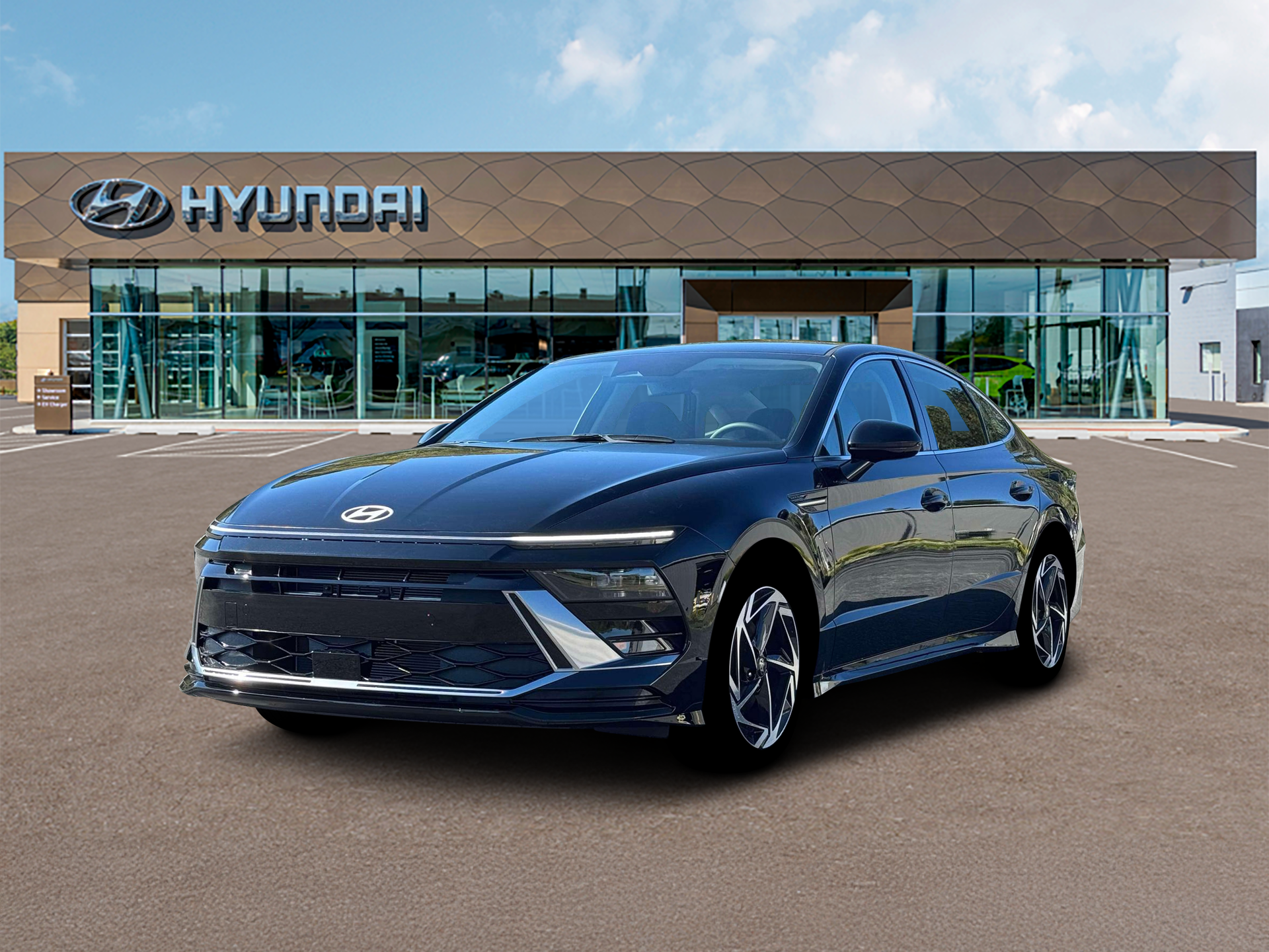 2026 Hyundai SONATA SEL Sport in Abyss Black — front three-quarter view