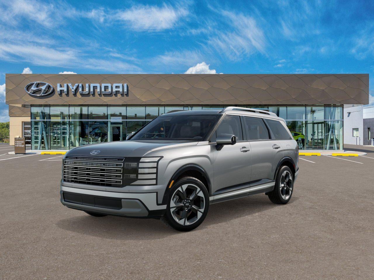 2026 Hyundai PALISADE Limited AWD in Typhoon Silver Metallic — front three-quarter view